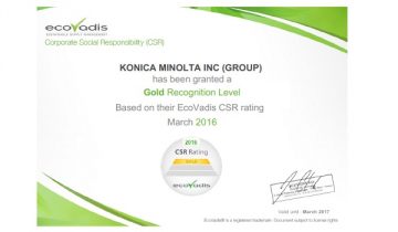 Certification EcoVadis Konica Minolta