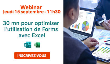 webinar : 30 mn pour optimiser l’utilisation de Forms avec Excel
